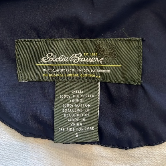 Cozy Navy Blue Eddie Bauer Hooded Jacket - Picture 5 of 5
